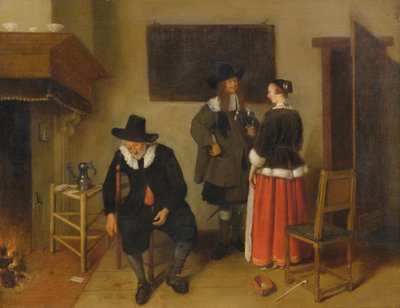 Interior of an Inn with Figures by Quirijn van Brekelenkam